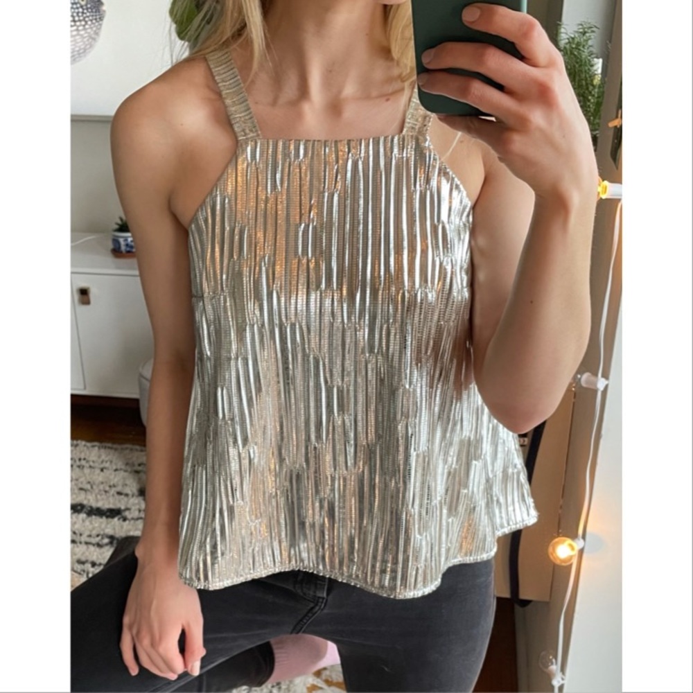 MAEVE metallic silver tank